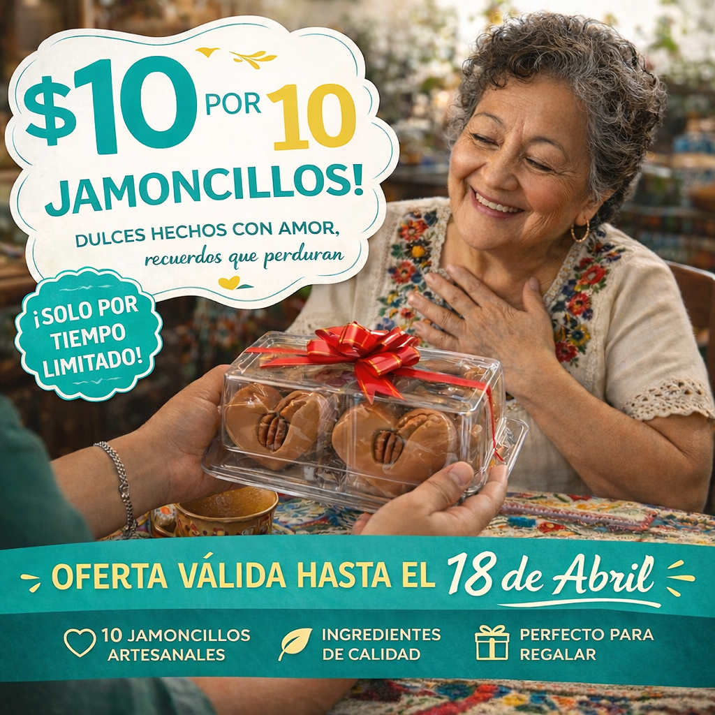 10 Corazones de Dulce de Leche- Jamoncillo 2oz