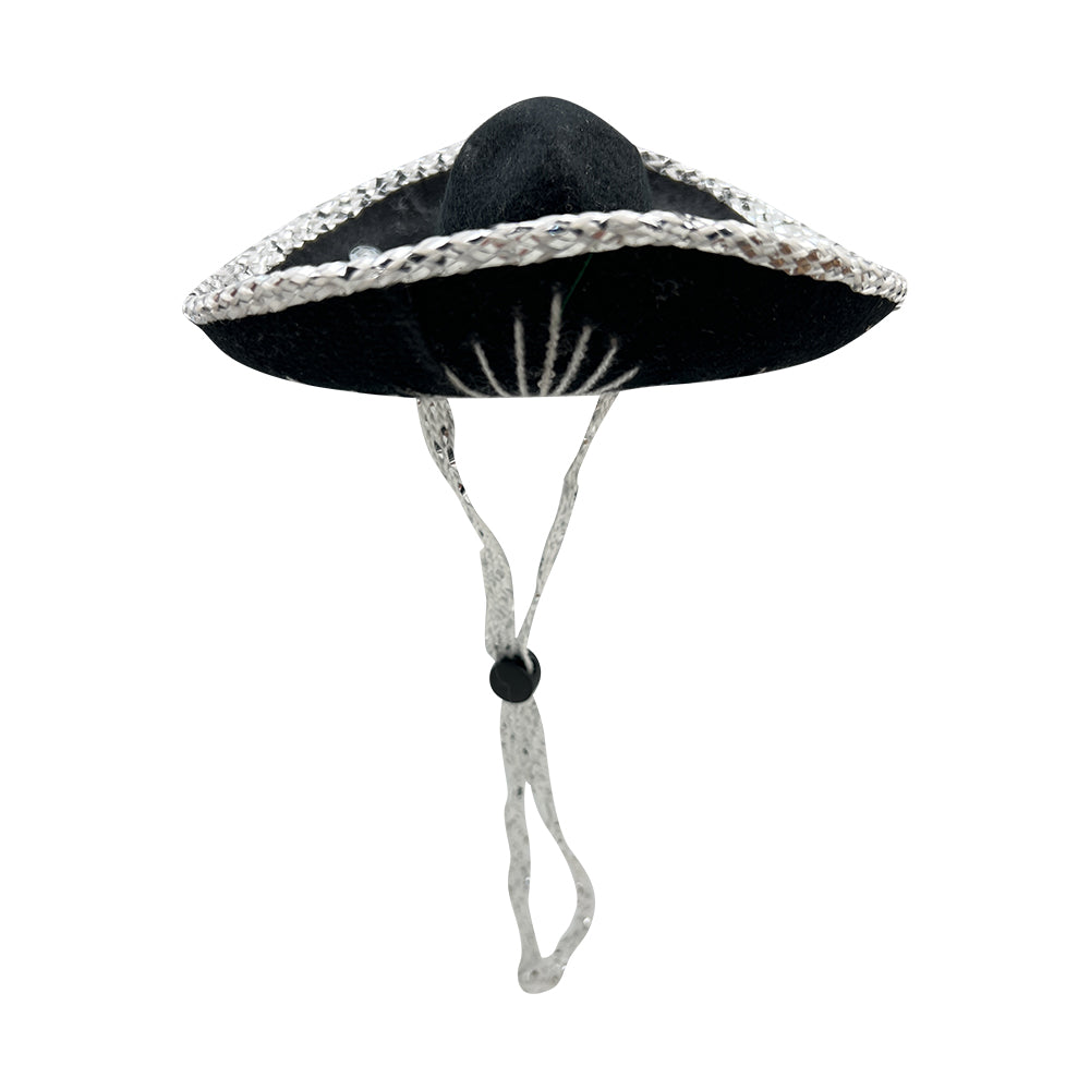 Small Mariachi Sombrero 6 in. 1pcs (Black)