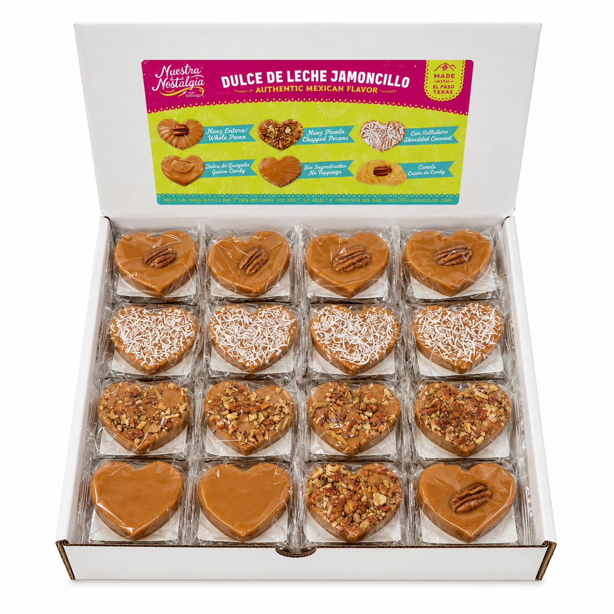 Restaurant Pack - Assorted Jamoncillo Hearts 2oz