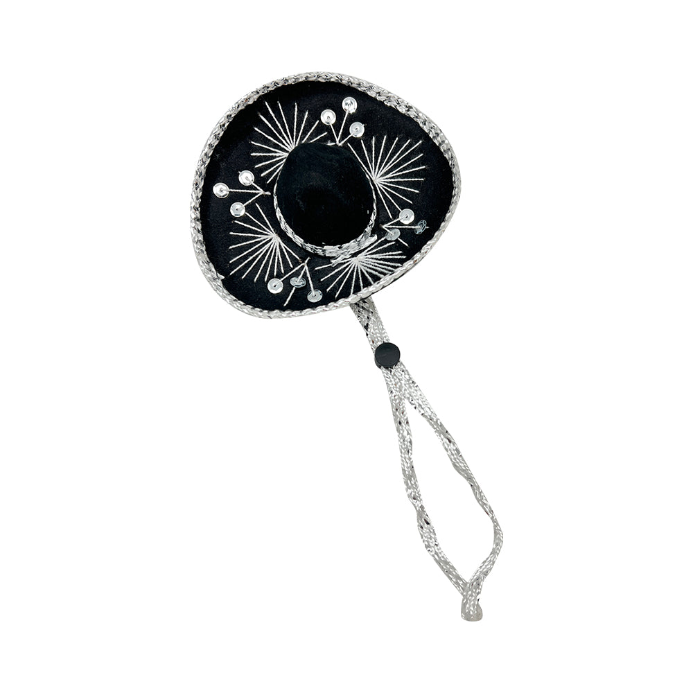 Small Mariachi Sombrero 6 in. 1pcs (Black)