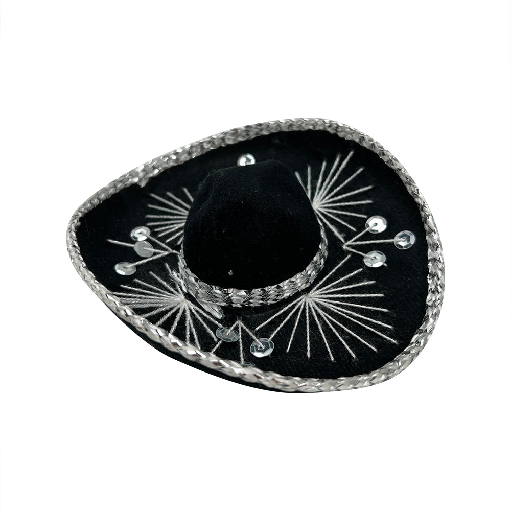 Small Mariachi Sombrero 6 in. 1pcs (Black)